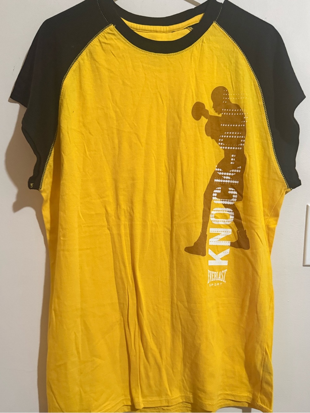 Everlast Yellow and Black Raglan Boxing Graphic Tee